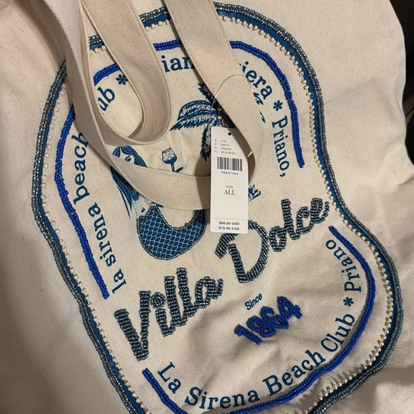 ✨ Anthropologie Printed Beaded Tote Bag - Picture 7 of 7